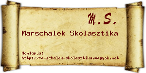 Marschalek Skolasztika névjegykártya